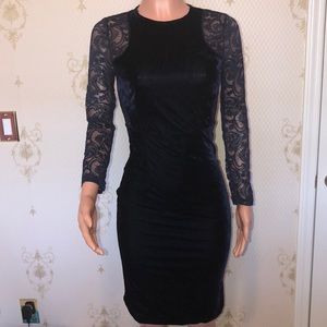 NWOT 💕Sexy Blue suede & lace dress 💕
